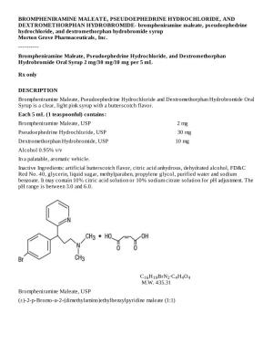 Brompheniramine Maleate, Pseudoephedrine Hydrochloride