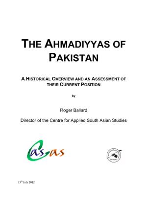The Ahmadiyyas of Pakistan