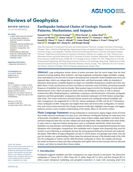 Earthquake-Induced Chains of Geologic Hazards: Patterns