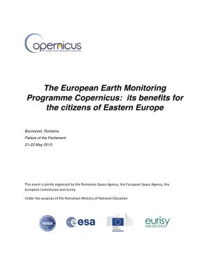 The European Earth Monitoring Programme Copernicus: Its Benefits for the Citizens of Eastern Europe