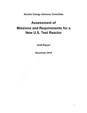 Assessment of Missions and Requirements for a New U.S. Test Reactor