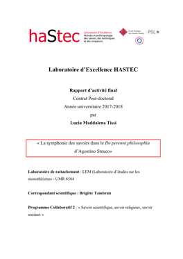 Laboratoire D'excellence HASTEC