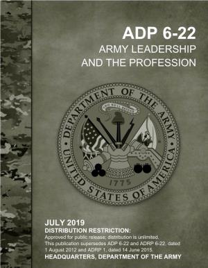 (ADP) 6-22, Army Leadership and the Profession