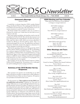 CDSG Newsletter