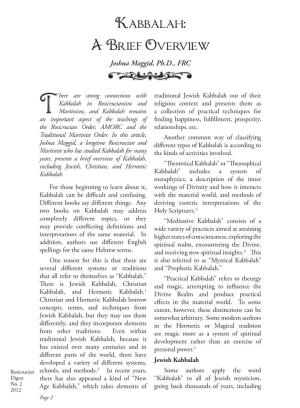 Rosicrucian Digest Vol 90 No 2 2012 Kabbalah