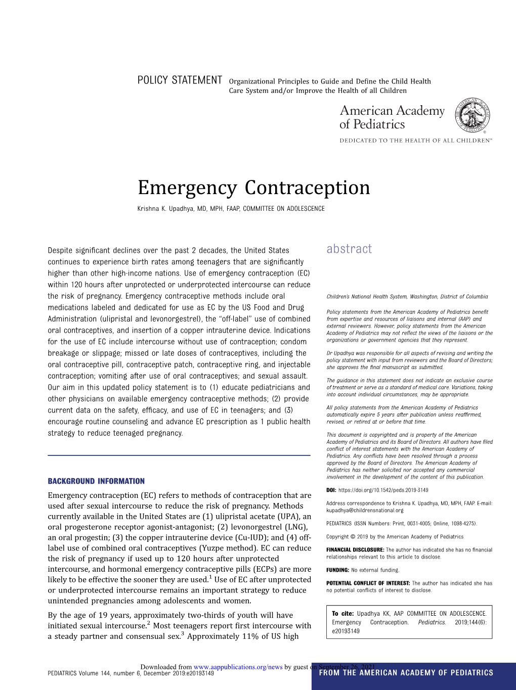 Emergency Contraception Krishna K