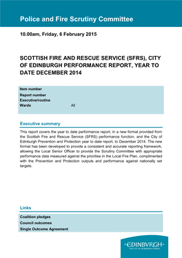 Police and Fire Scrutiny Committee