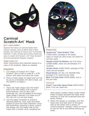 Carnival Scratch-Art® Mask