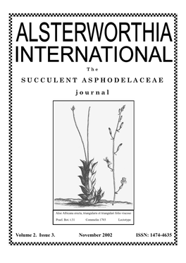 SUCCULENT ASPHODELACEAE Journal