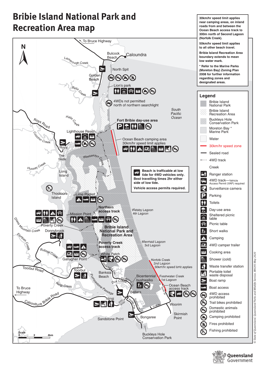 Bribie Island National Park and Recreation Area Map (PDF, 407KB)