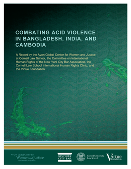 Combating Acid Violence in Bangladesh, India, and Cambodia