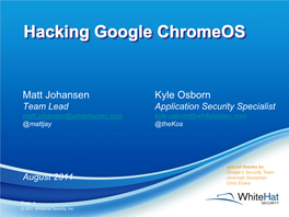 Hacking Google Chromeos