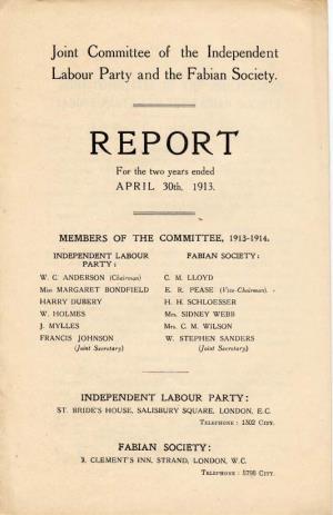 JOINT COMMITTEE of Rhe INDEPENDENT LABOUR PARTY and the FABIAN SOCIETY