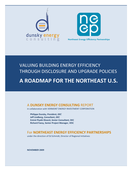 DUNSKY ENERGY CONSULTING REPORT in Collaboration with VERMONT ENERGY INVESTMENT CORPORATION