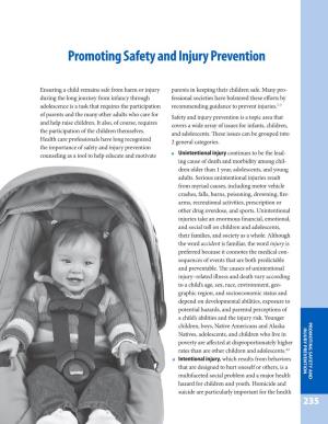 Promoting Safety and Injury Prevention