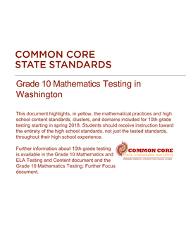 Common Core State Standards for Mathematics