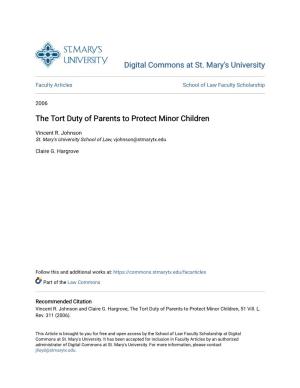 The Tort Duty of Parents to Protect Minor Children