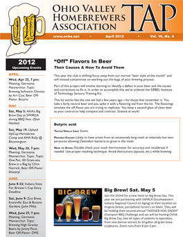 Ohio Valley Homebrewers Association • April 2012TAP • Vol