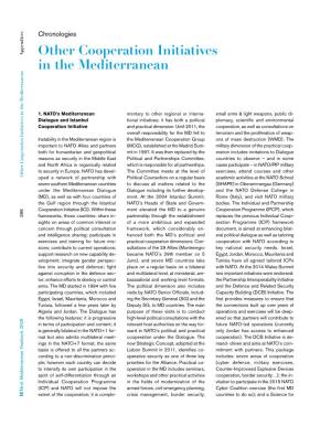 Other Cooperation Initiatives in the Mediterranean