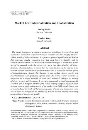 Market Led Industrialization and Globalization