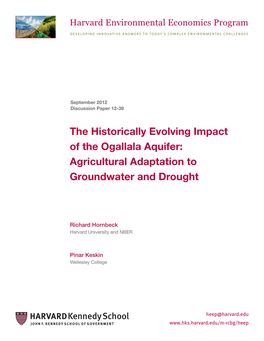 The Historically Evolving Impact of the Ogallala Aquifer: Agricultural Adaptation to Groundwater and Drought