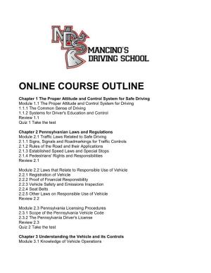 Online Course Outline