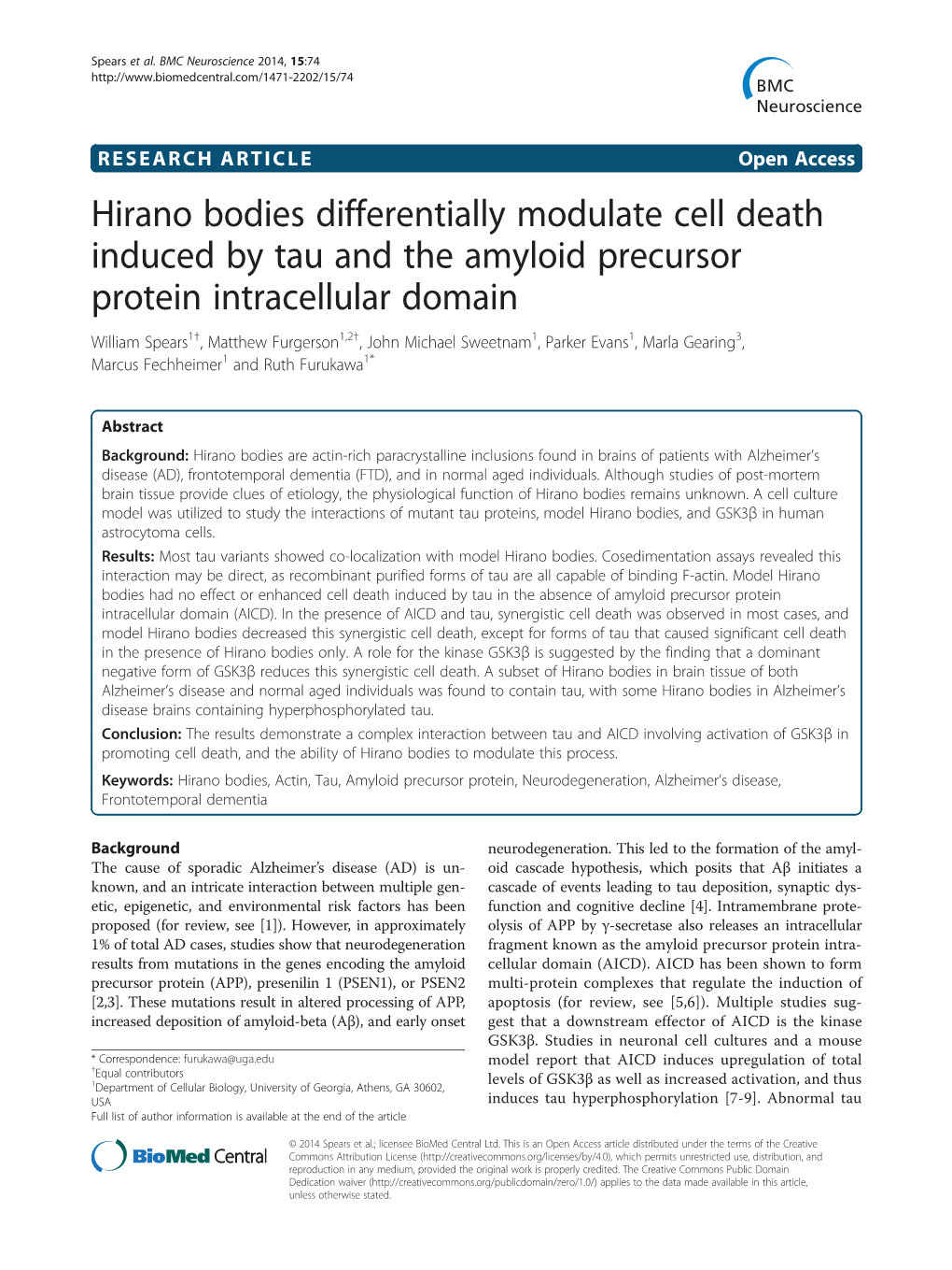 Hirano Bodies Differentially Modulate Cell Death Induced