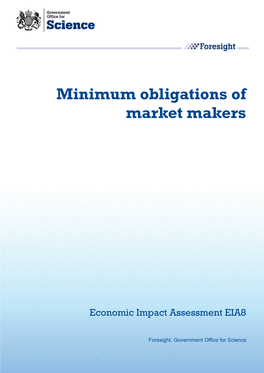 Minimum Obligations of Market Makers (EIA8)