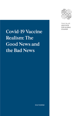 Covid-19 Vaccine Realism: the Good News and the Bad News | Institute for Global Change
