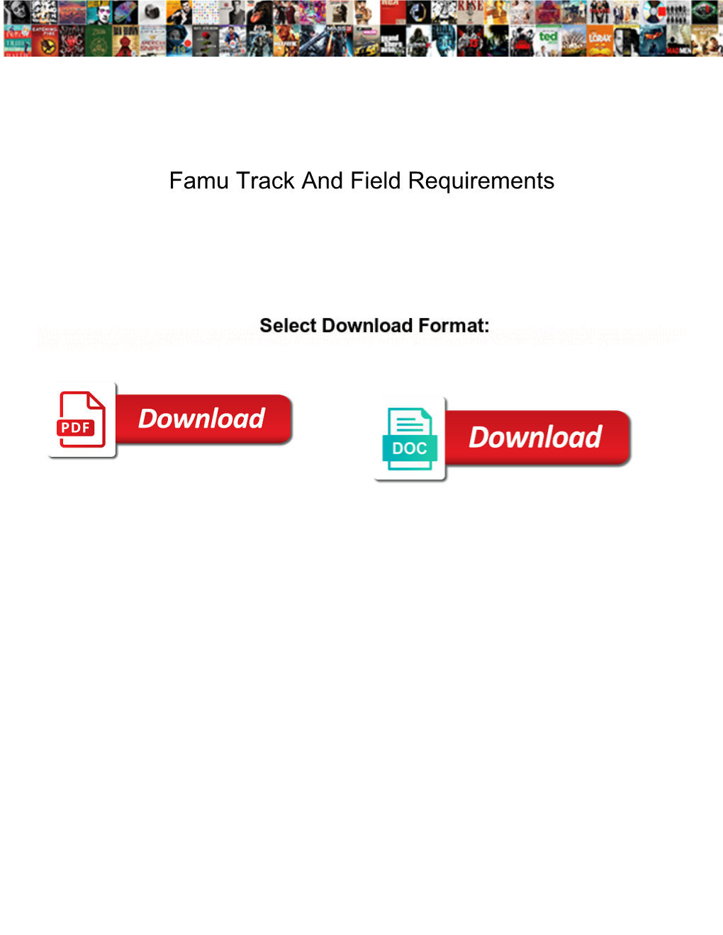 Famu Track and Field Requirements DocsLib