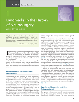 Landmarks in the History of Neurosurgery