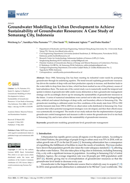 Groundwater Modelling in Urban Development to Achieve Sustainability of Groundwater Resources: a Case Study of Semarang City, Indonesia