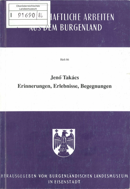 Jenö Takäcs Erinnerungen, Erlebnisse, Begegnungen