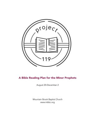 A Bible Reading Plan for the Minor Prophets