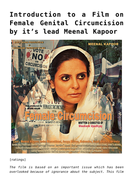 Introduction to a Film on Female Genital Circumcision by It’S Lead Meenal Kapoor