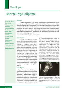 Adrenal Myelolipoma