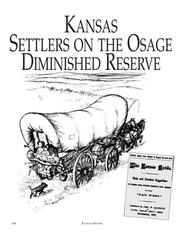 Kansas Settlers on the Osage Diminished Reserve: a Study Of