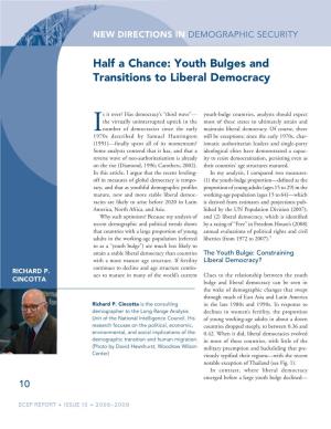 Youth Bulges and Transitions to Liberal Democracy