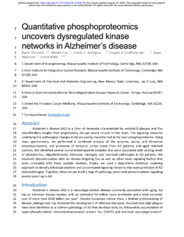 Quantitative Phosphoproteomics Uncovers Dysregulated