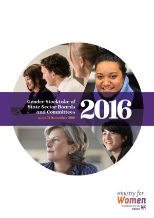 2016 Gender Stocktake of State Sector Boards and Committees 3