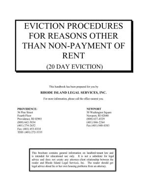 Evictions for Reasons Other Than Non-Payment of Rent Handbook.Pdf