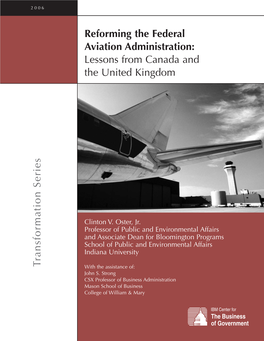 Reforming the Federal Aviation Administration: Lessons from Canada and the United Kingdom
