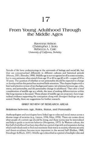 From Young Adulthood Through the Middle Ages