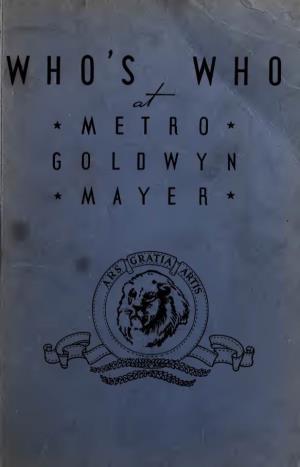 Who's Who at Metro-Goldwyn-Mayer (1939)