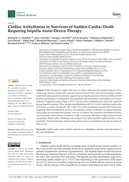 Cardiac Arrhythmias in Survivors of Sudden Cardiac Death Requiring Impella Assist Device Therapy