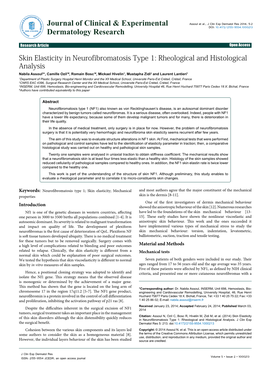 Skin Elasticity in Neurofibromatosis Type 1