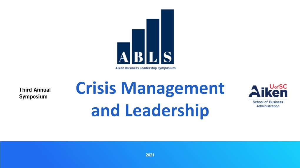 Crisis Management and Leadership