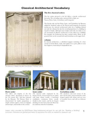 1 Classical Architectural Vocabulary