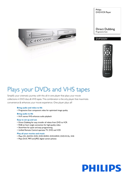 DVP3350V/19 Philips DVD/VCR Player