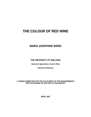 The Colour of Red Wine